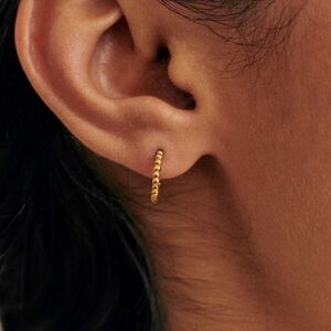 SEZANE Gaia Gold Beaded Hoops NEW & SOLD OUT ONLINE